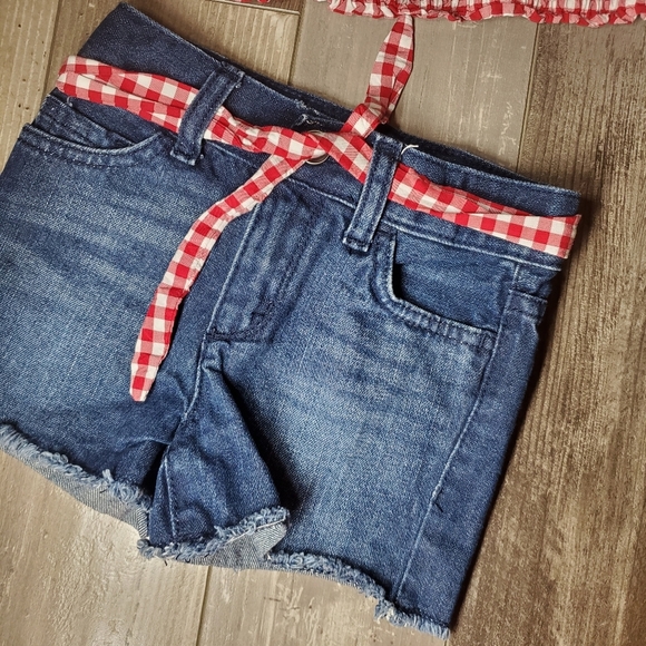 The Children's Place Girls Size 4/5 2 Pc Matching Outfit EUC Blue Red - Picture 11 of 15